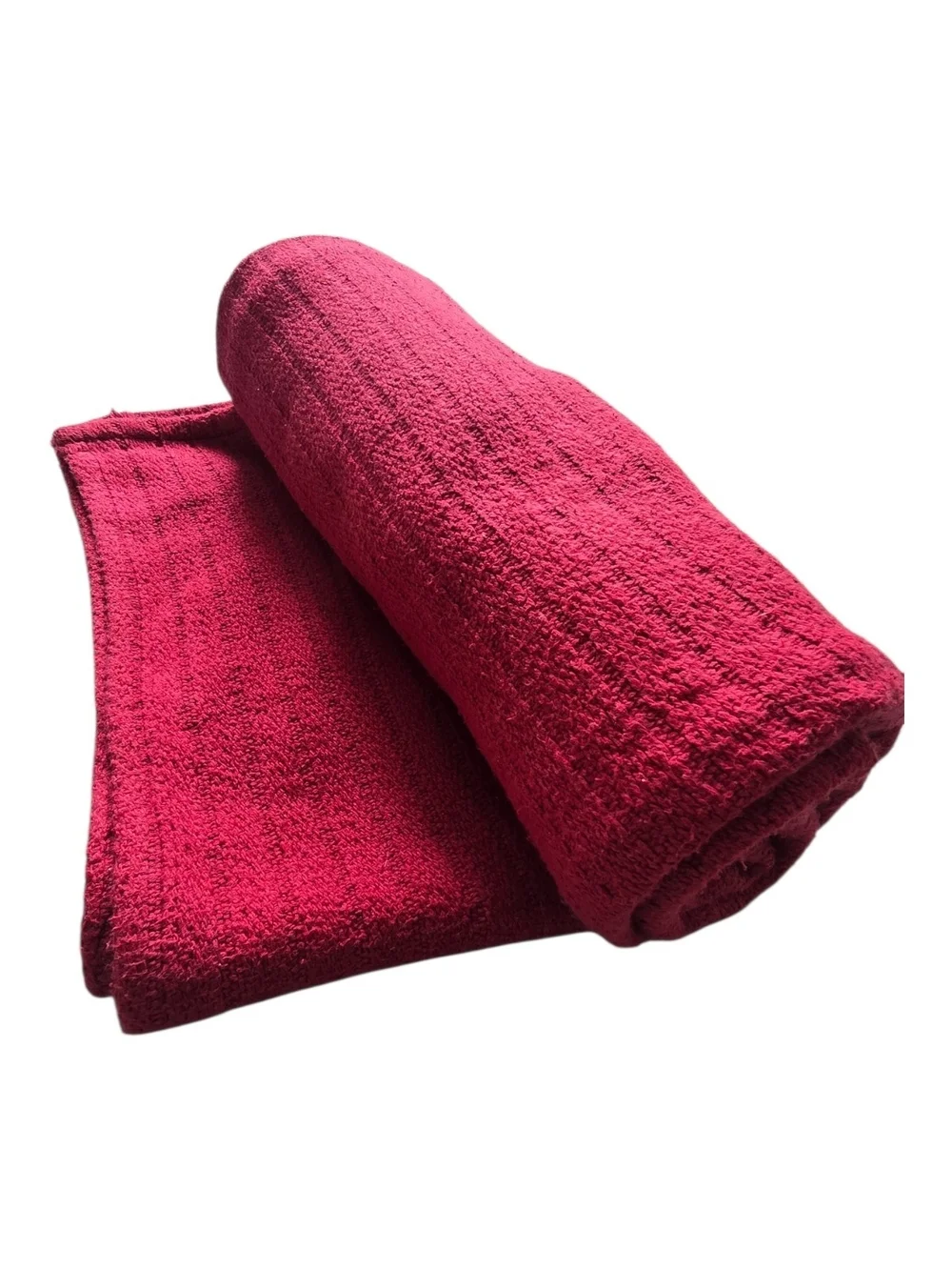 Pier 1 Hot Red Ribbed Throw Blanket
